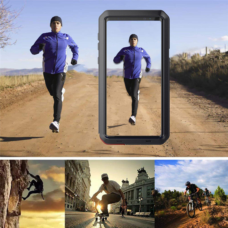 Full-body anti-fall waterproof metal phone case