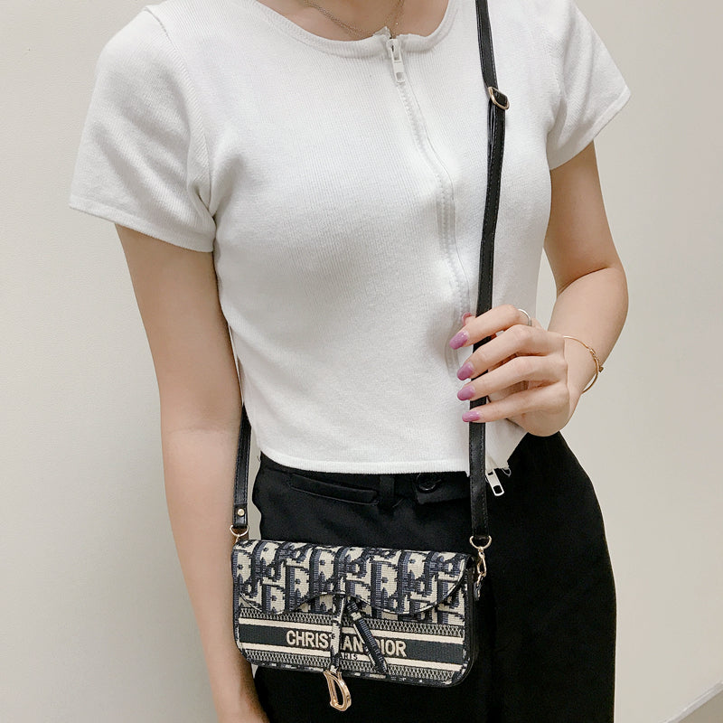 Embroidered mobile phone coin purse