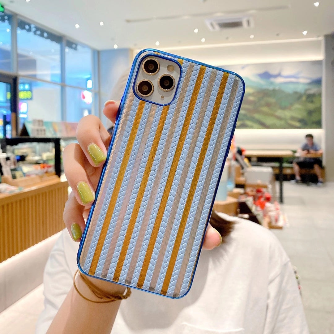 Woven pattern mobile phone case
