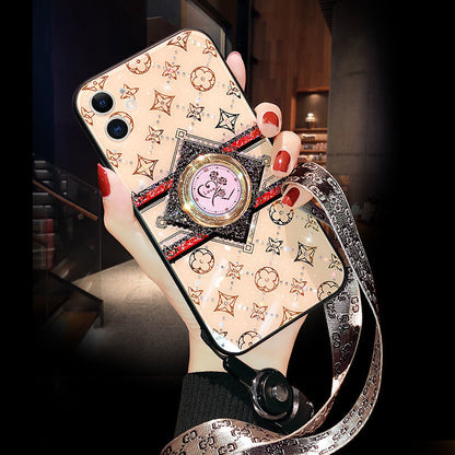 Luxury diamond lanyard phone case