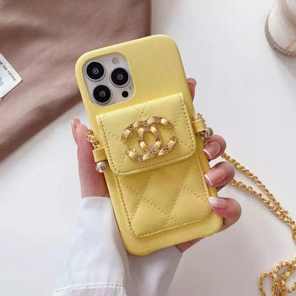 Luxury leather chain phone case  For iphone