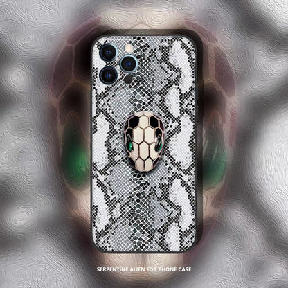 Fashion snake pattern leather phone case