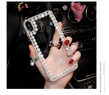 Glitter Pearl Clear Phone Cases