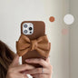 Bowknot leather phone case