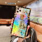 Retro Blu-ray flower  lanyard phone case - LVCASE