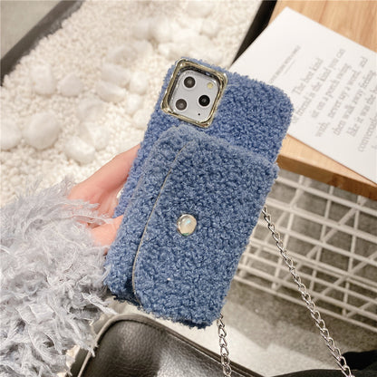 Plush wallet phone case