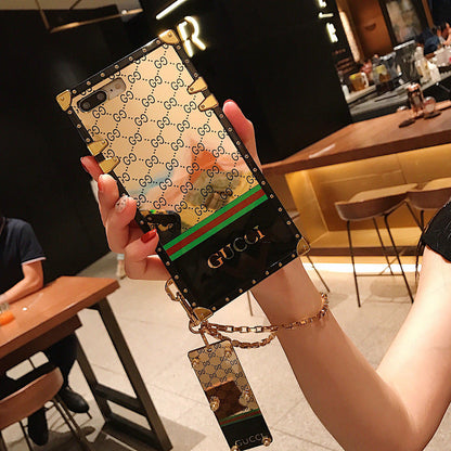 Bee square mirror phone case