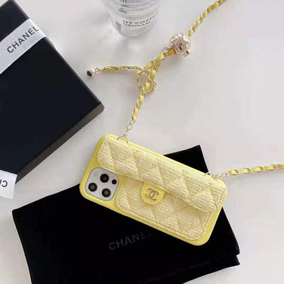 Leather card chain phone case For iphone