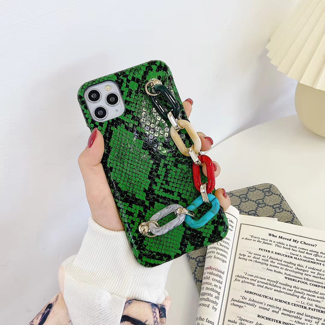 Snake skin  Leather mobile phone case
