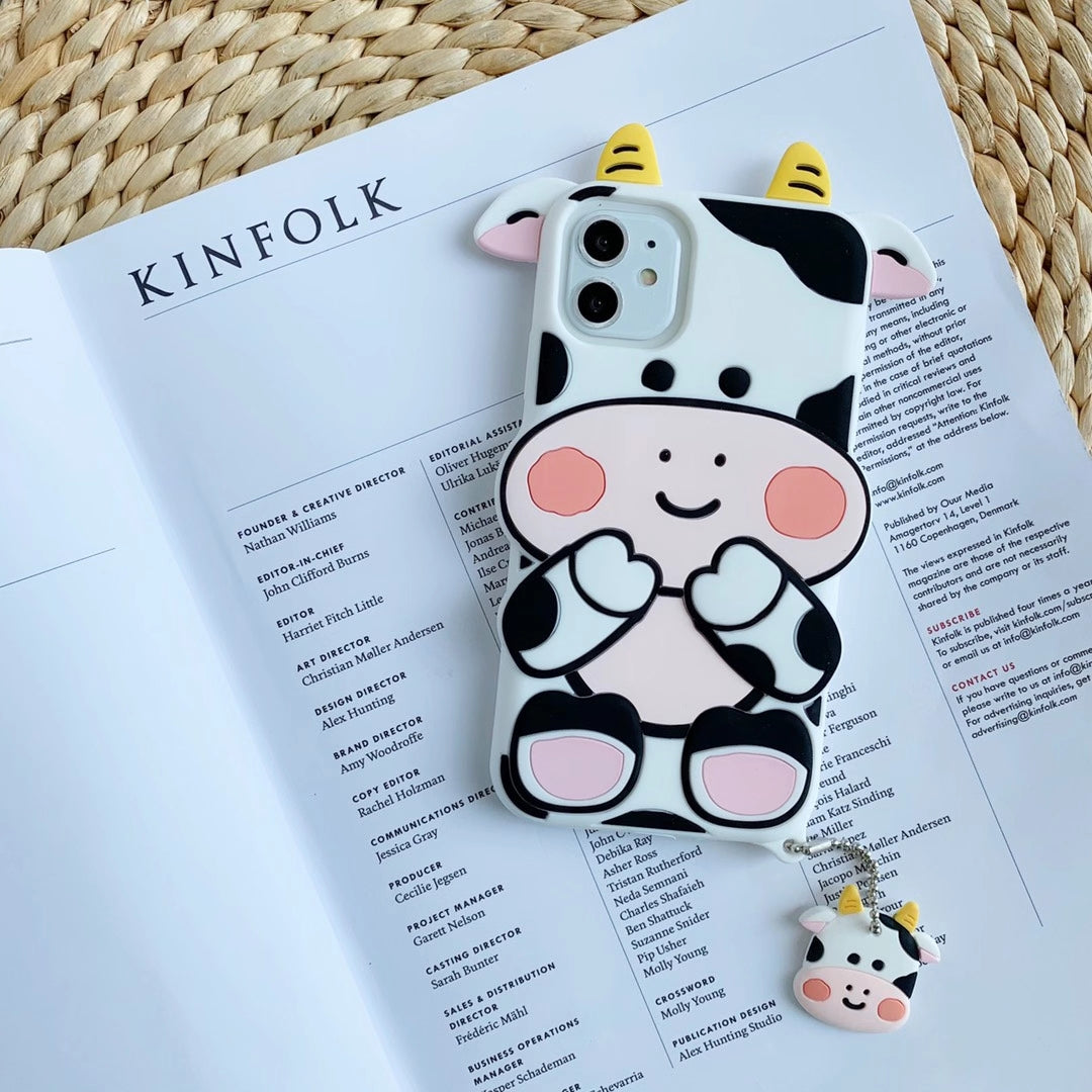 Cartoon Cow Silicone Phone Case