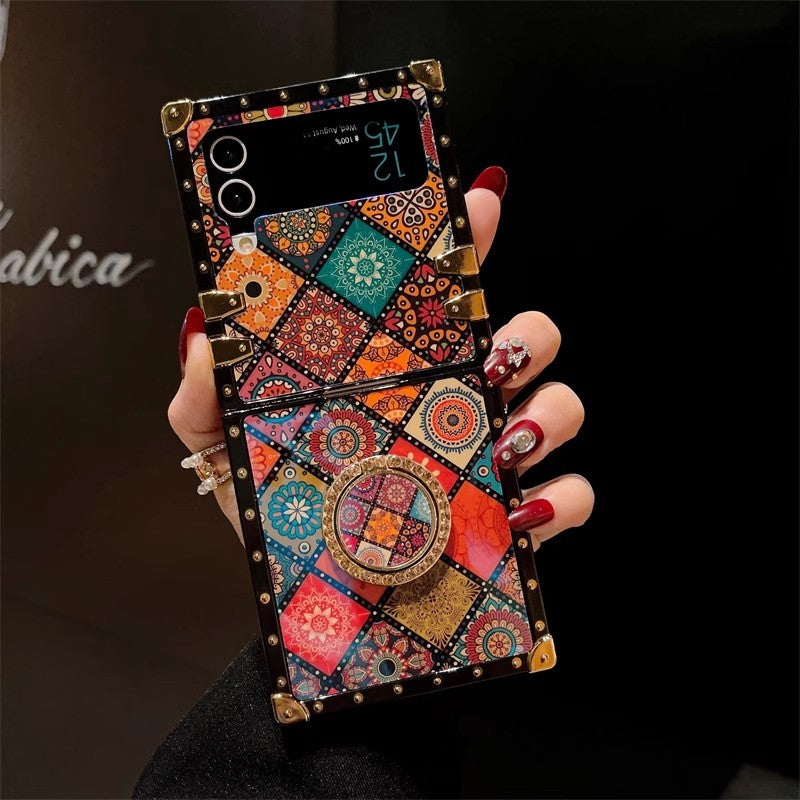 Retro Blu-ray bracket lanyard phone case for samsung