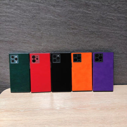 High-end leather simple square phone case