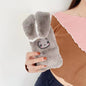 Rabbit plush phone case with moving ears