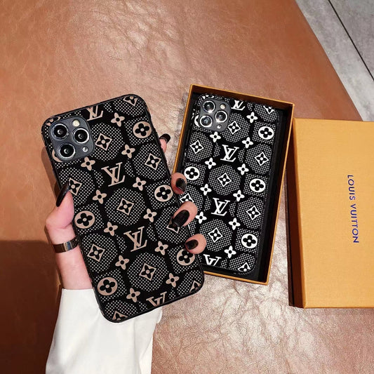 Thin velvet letter phone case