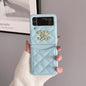 Luxury CC Diamond leather  phone case For Samsung Z flip