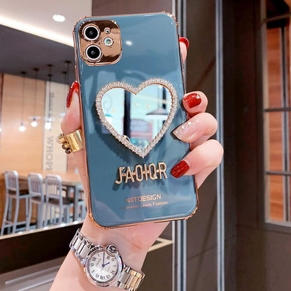 Cute Diamond Mirror Silicone Case - LVCASE