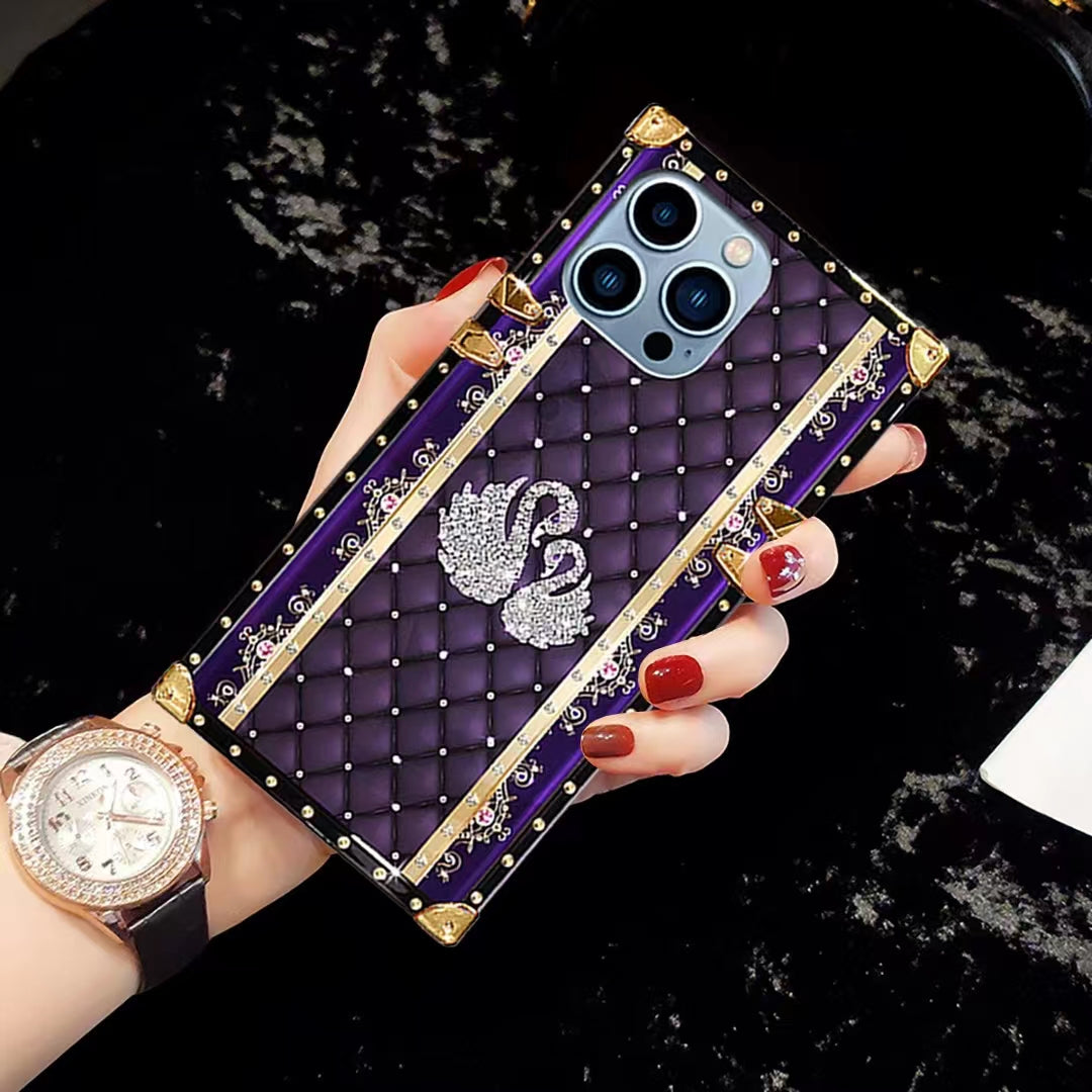 Luxury  Diamond   Square   phone case for samsung