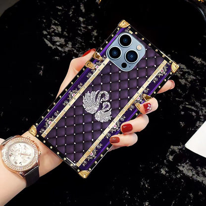 Luxury  Diamond   Square   phone case for samsung