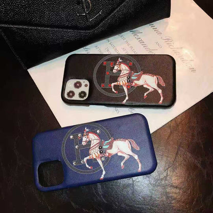 Leather crystal phone case