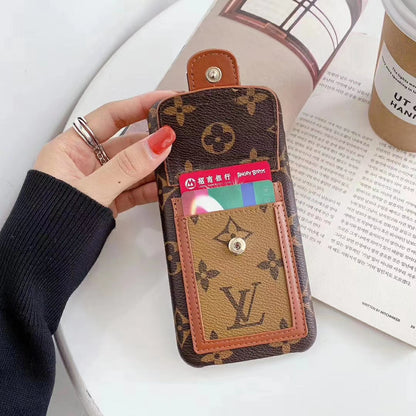 Retro style card bag Bracket  phone case