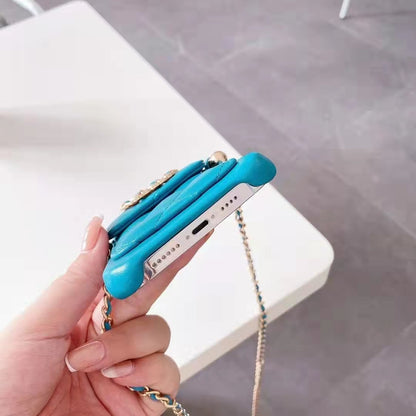 Luxury leather chain phone case  For iphone