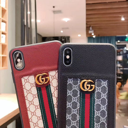 Stitching leather phone case