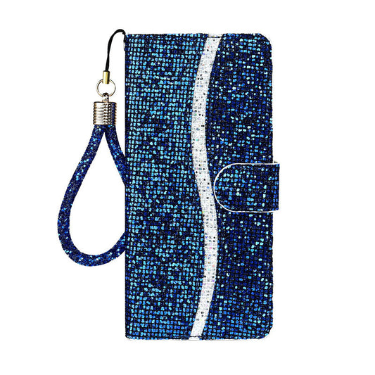 Shiny wallet lanyard phone case