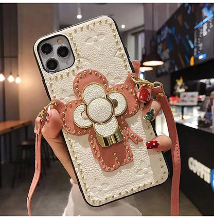 camellia bracket Lanyard phone case - LVCASE