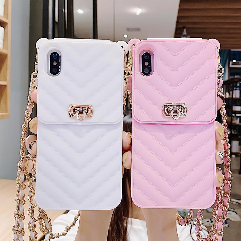 Chain silicone wallet mobile phone case - LVCASE