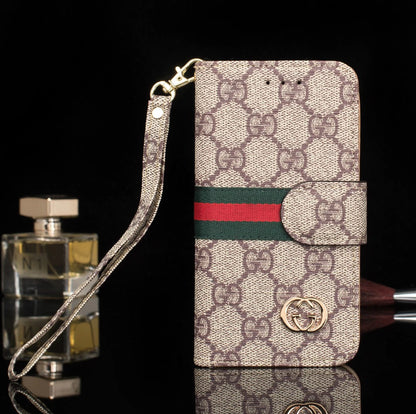 Retro flower wallet leather phone case