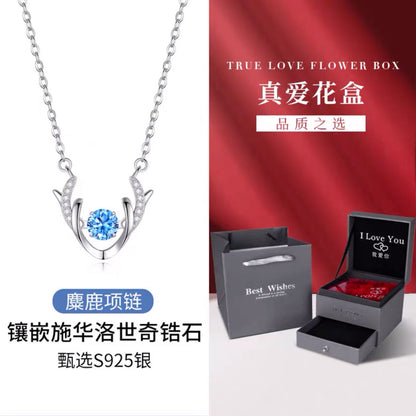95 sterling silver necklace pendant for women's love