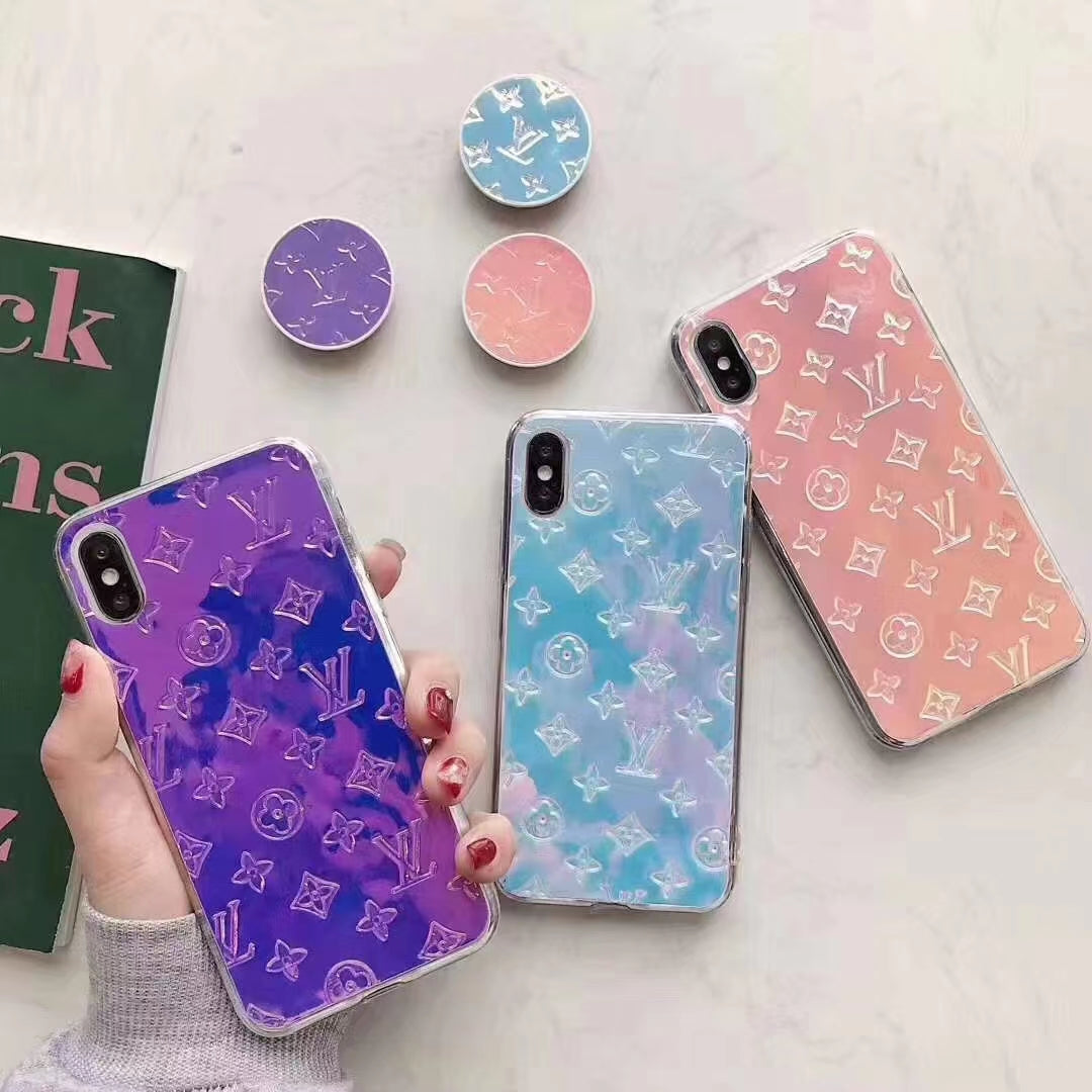 Laser phone case with the same bracket