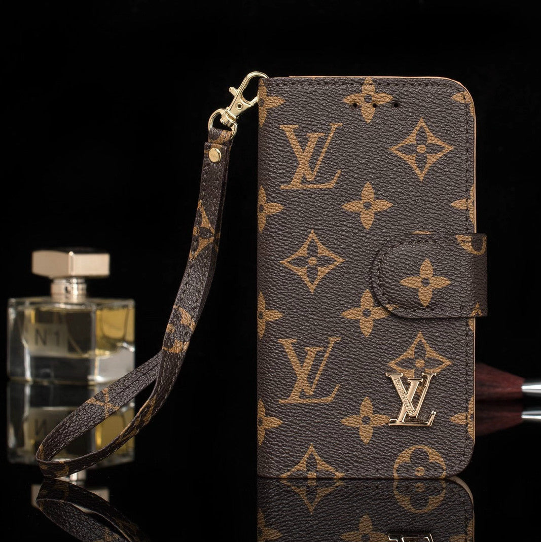 Retro flower wallet leather phone case