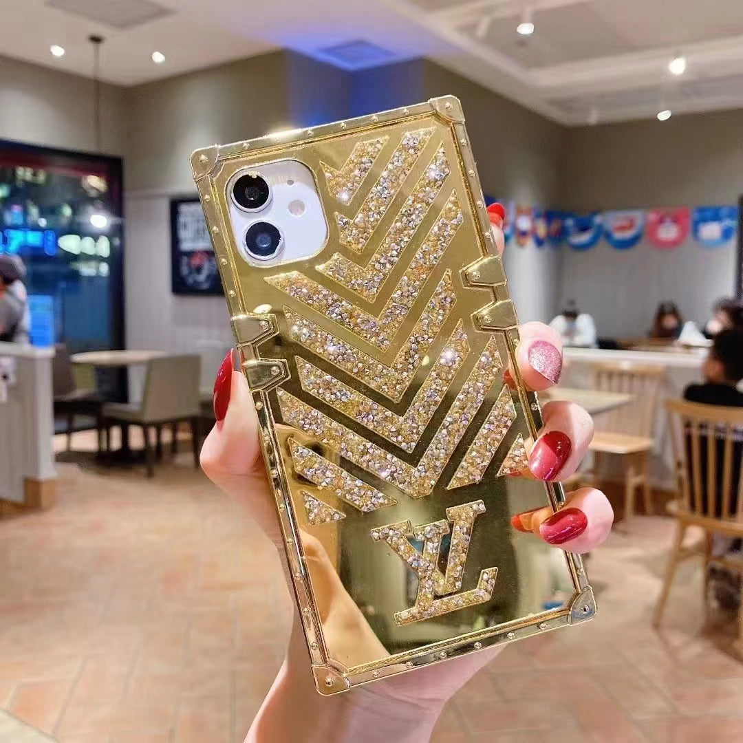 Luxury  Diamond Square Phone Case for iPhone