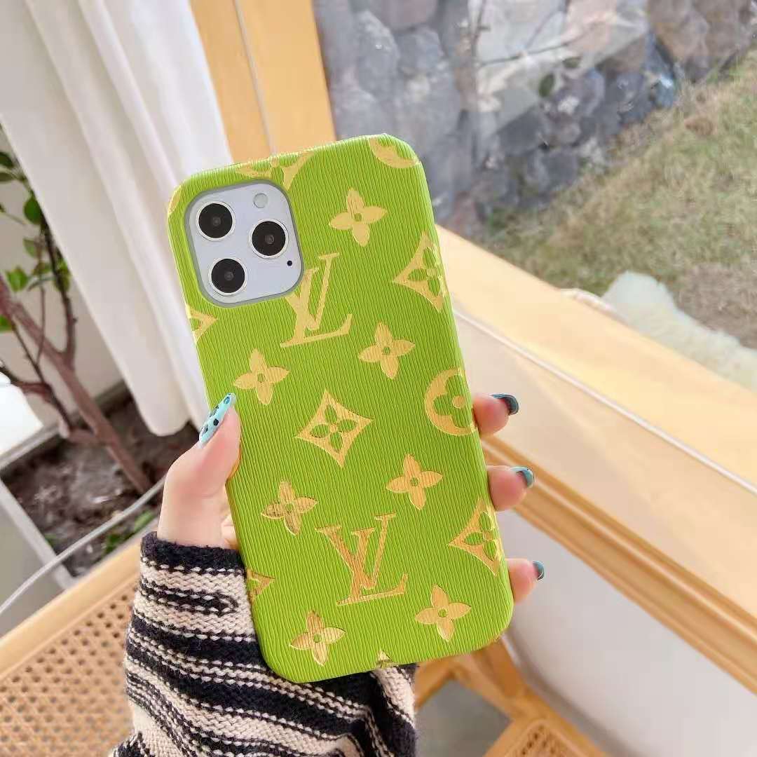 Bronzing pattern leather phone case