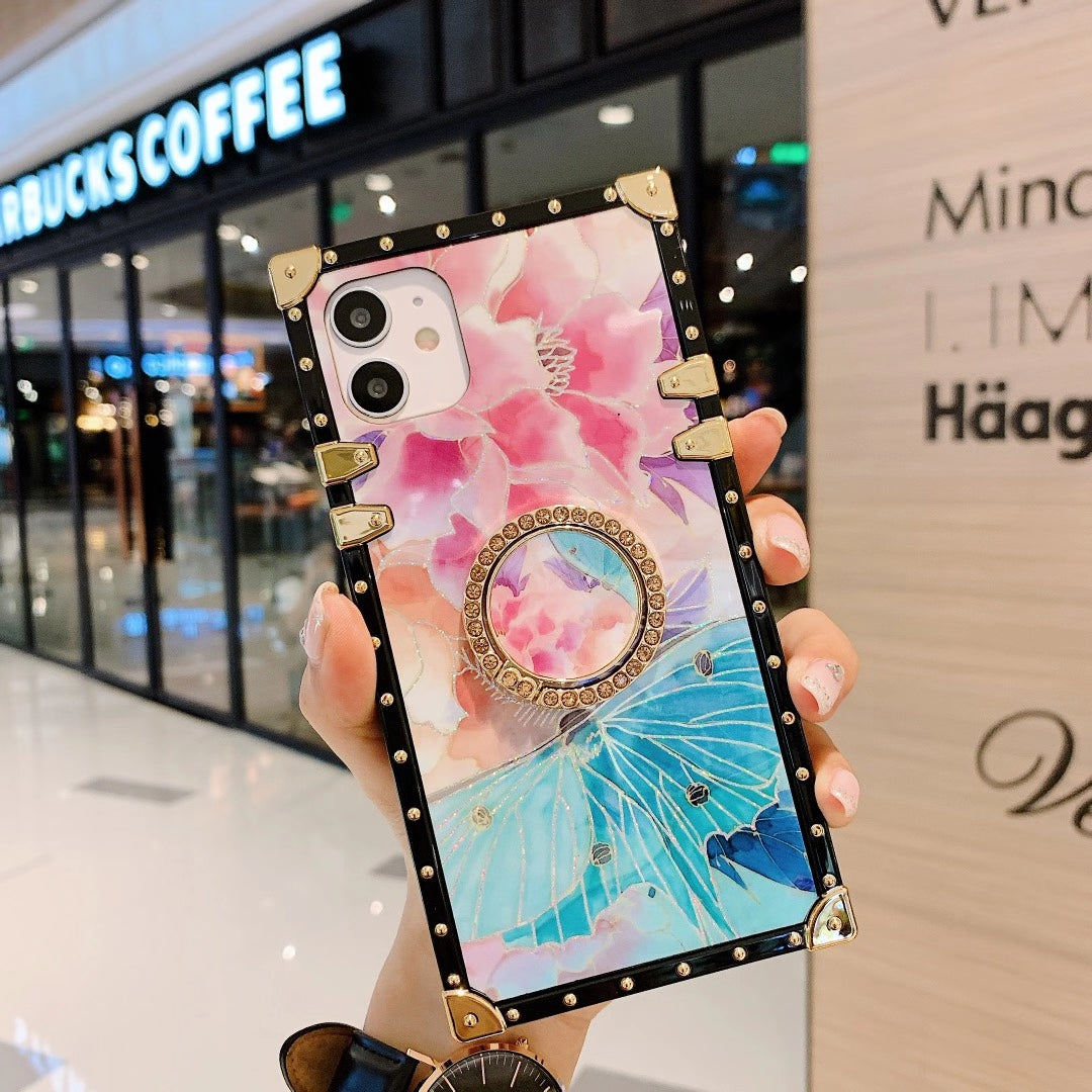 Fashion flowers square phone case for Samsung