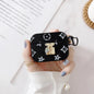 Retro flower  leather Airpods case