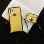 Bronzing printing Square phone case and Airpods case