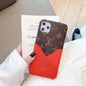 Triangle card pocket splicing phone case