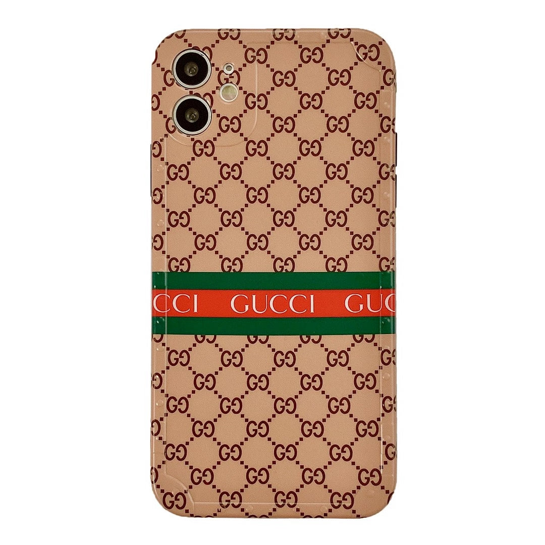 Striped tiger head non-slip phone case