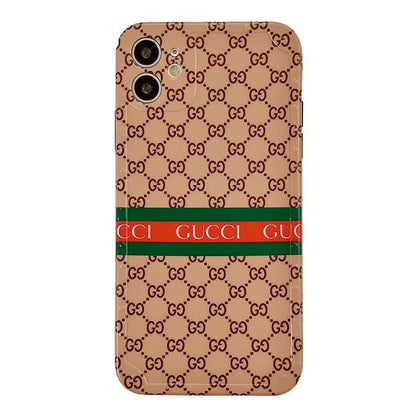Striped tiger head non-slip phone case