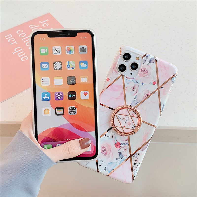 Finger Ring Holder Marble Case