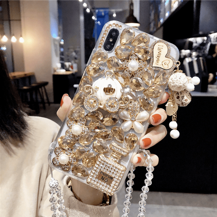 Small Fresh Rhinestones Diamond Phone Case - LVCASE