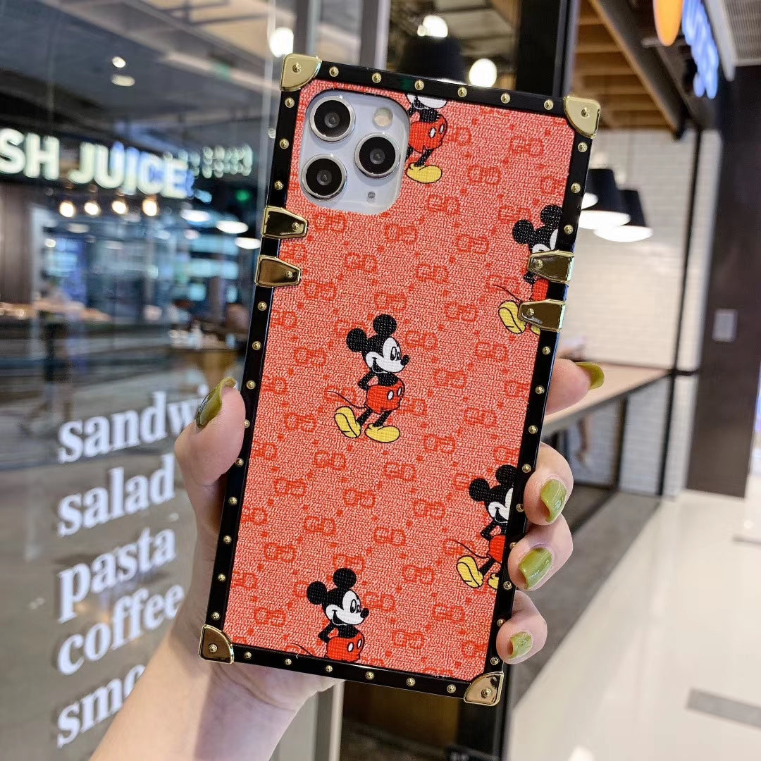Fashion Mickey square phone case for iPhone