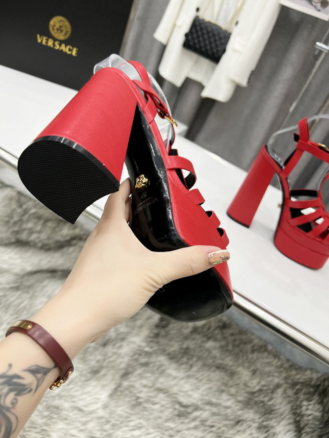 V E R S A C E - Steppe Heels [Red]