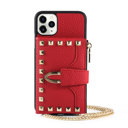 Zipper wallet chain phone case - LVCASE