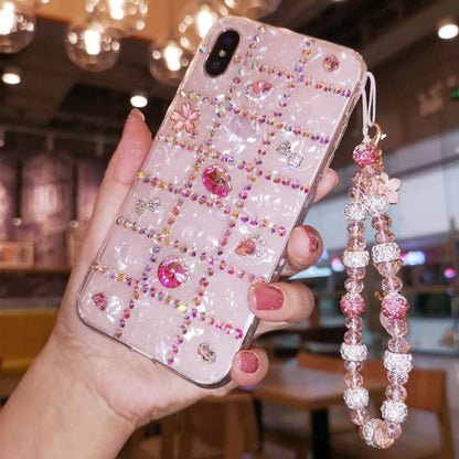 Rhinestones Shell Pattern Bracelet Phone Case