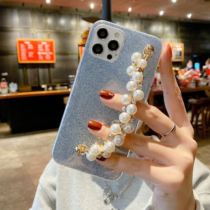 Glitter pearl bracelet phone case for iphone