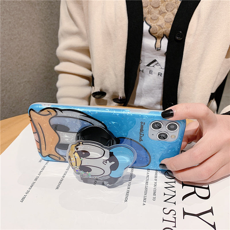 Cartoons quicksand bracket phone case
