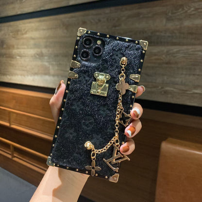 Luxury brushed square phone case